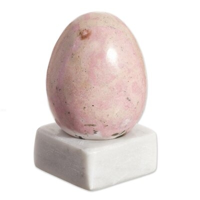 Kentish 2 Piece Cute Egg Rhodonite Gemstone Sculpture Set - Image 0