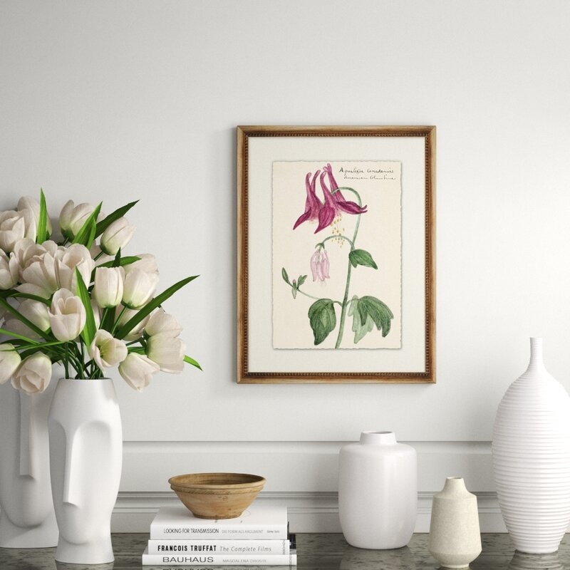 Wendover Art Group 'Aquilegia' Framed Painting - Image 0