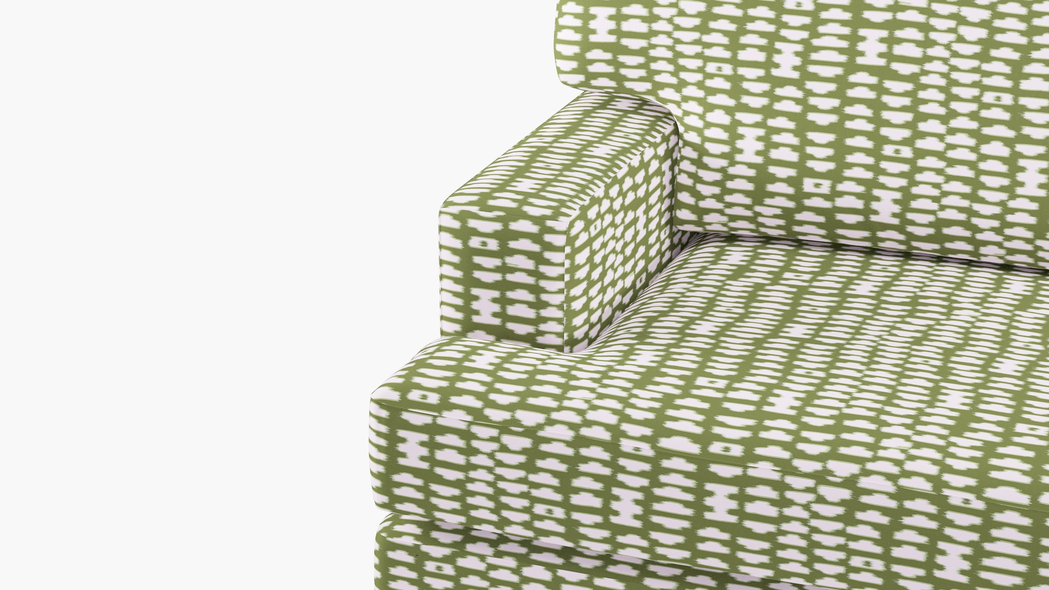 Classic Sofa, Olive Odalisque, Natural with Antique Brass Caster - Image 5