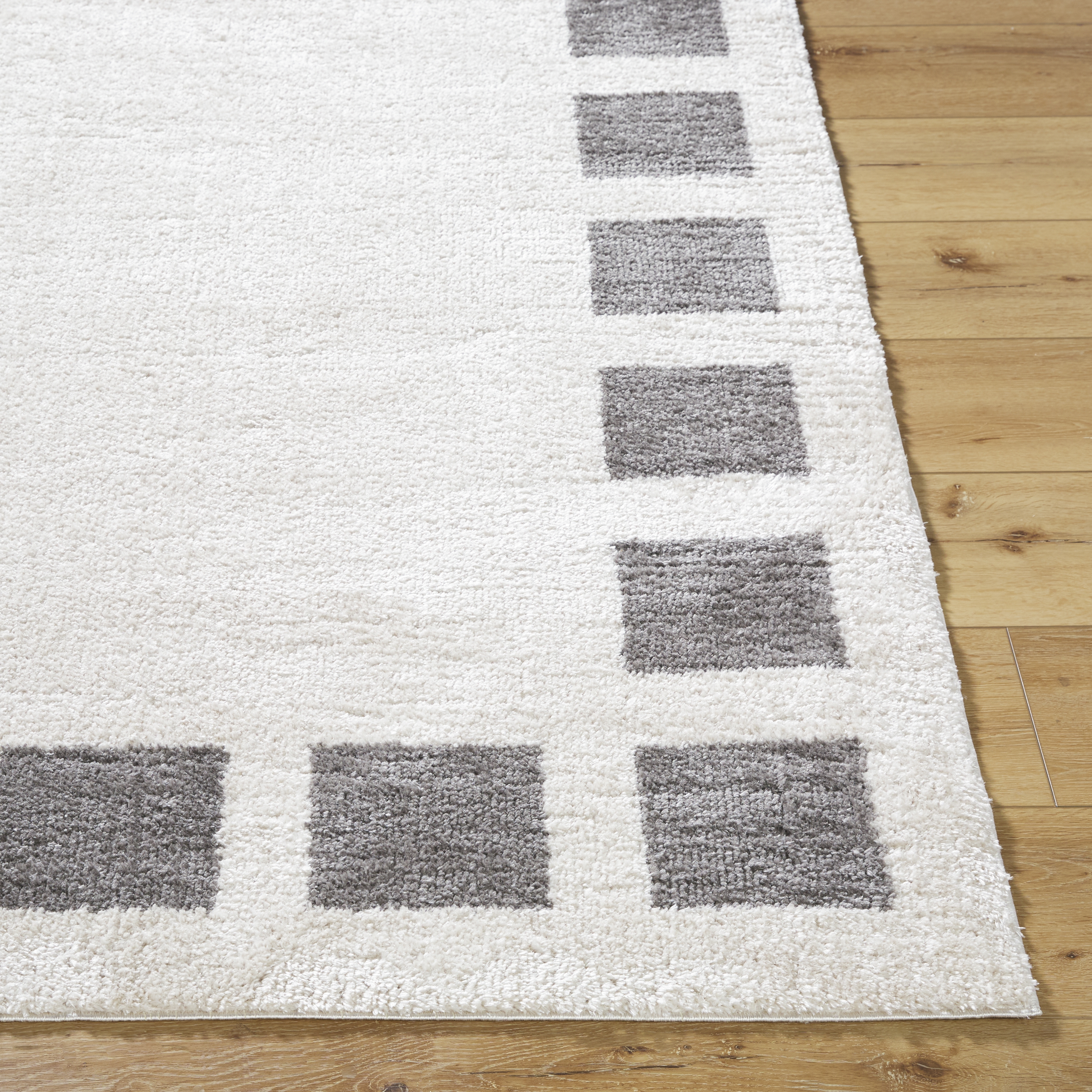 Fossay Shag Beige Indoor 2'7" x 7'3" Machine Woven Rug - Image 1