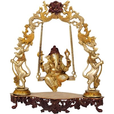 Lord Ganesha On A Swing With Kirtimukha Atop - Image 0
