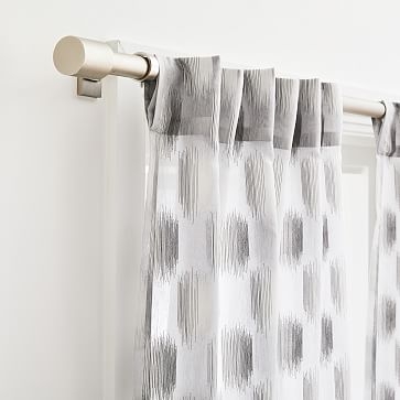 Sheer Shaded Dot Jacquard Curtain, Frost Gray, 48"x84" - Image 2
