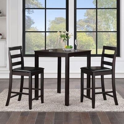Counter Height Dining Table And Bar Stools (Set Of 3) - Image 0