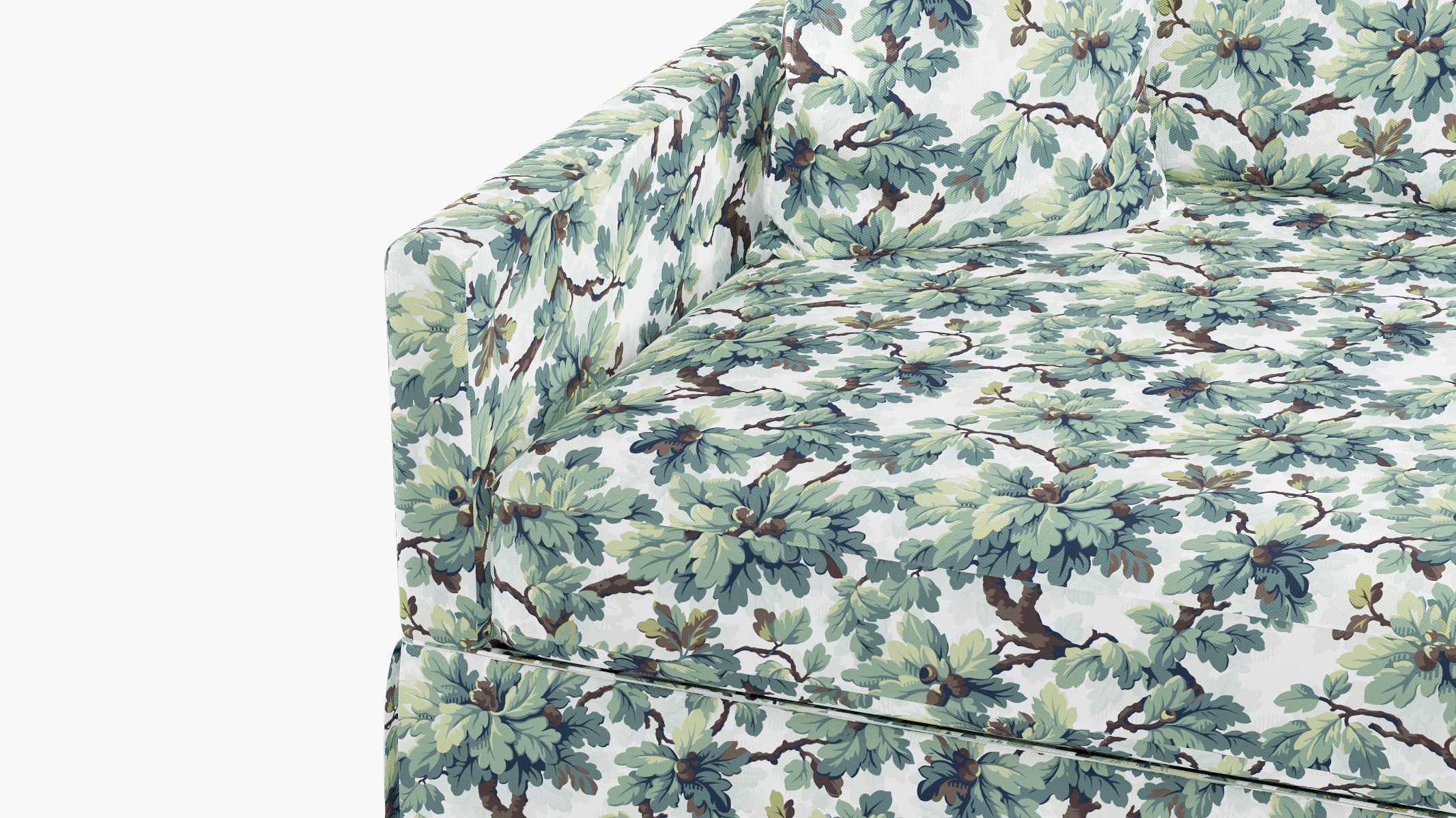Skirted Track Arm Sofa, Sage Woodland, Extra Deep (43") - Image 5