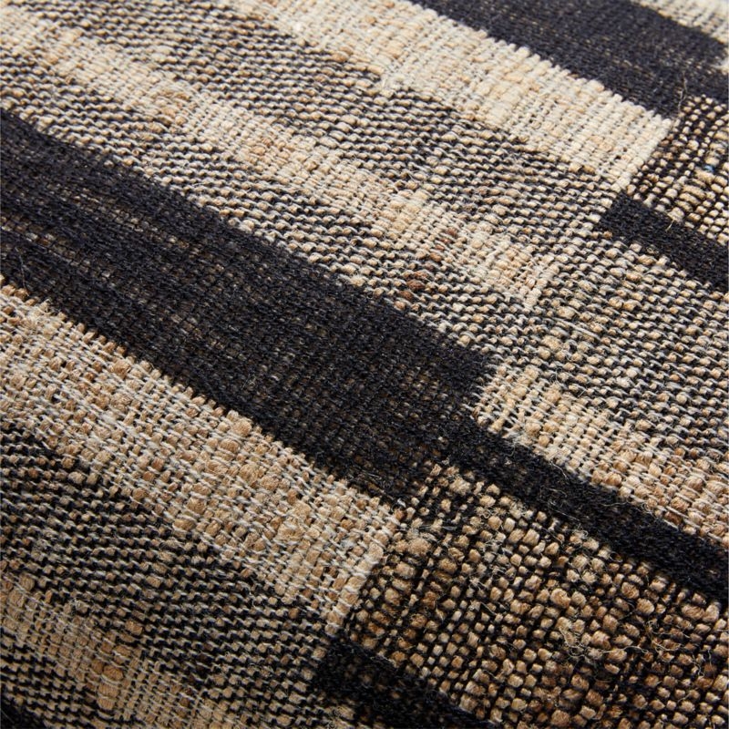 Talita Mink Brown Wool and Silk Throw Pillow Cover 23"x23" - Image 1
