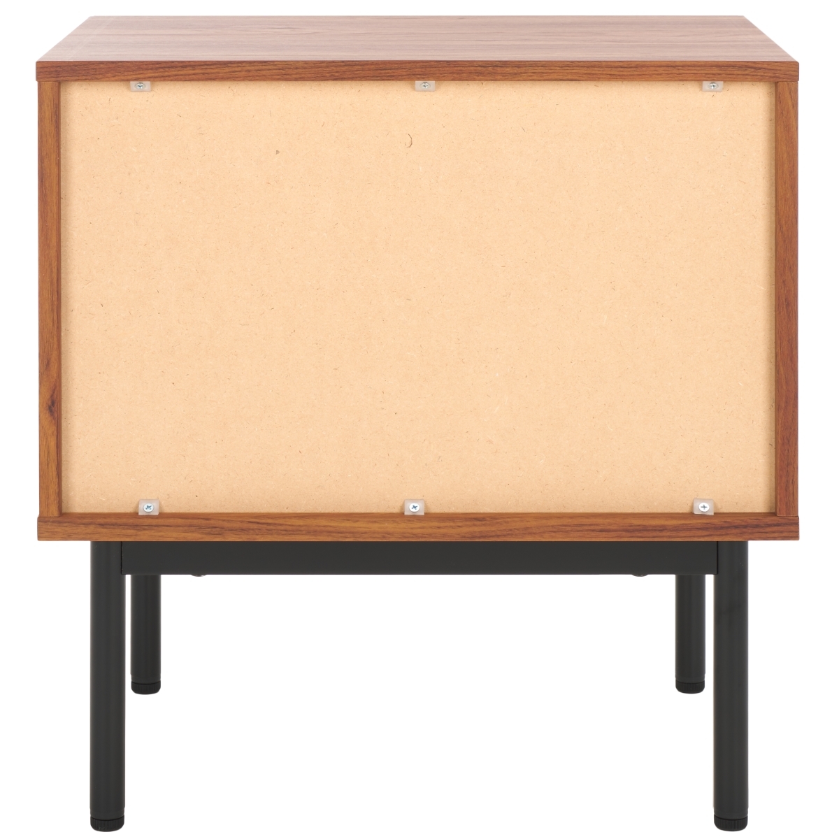 Axelle 1 Drawer Nightstand - Walnut / Black - Safavieh - Image 7