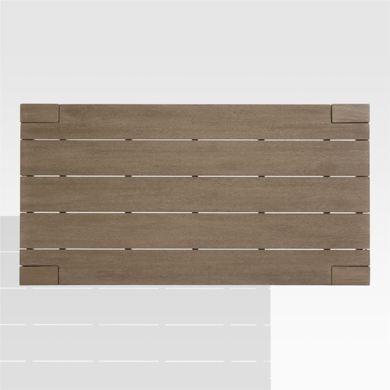 Ashore Grey Solid Mahogany Wood Outdoor Coffee Table - Image 4