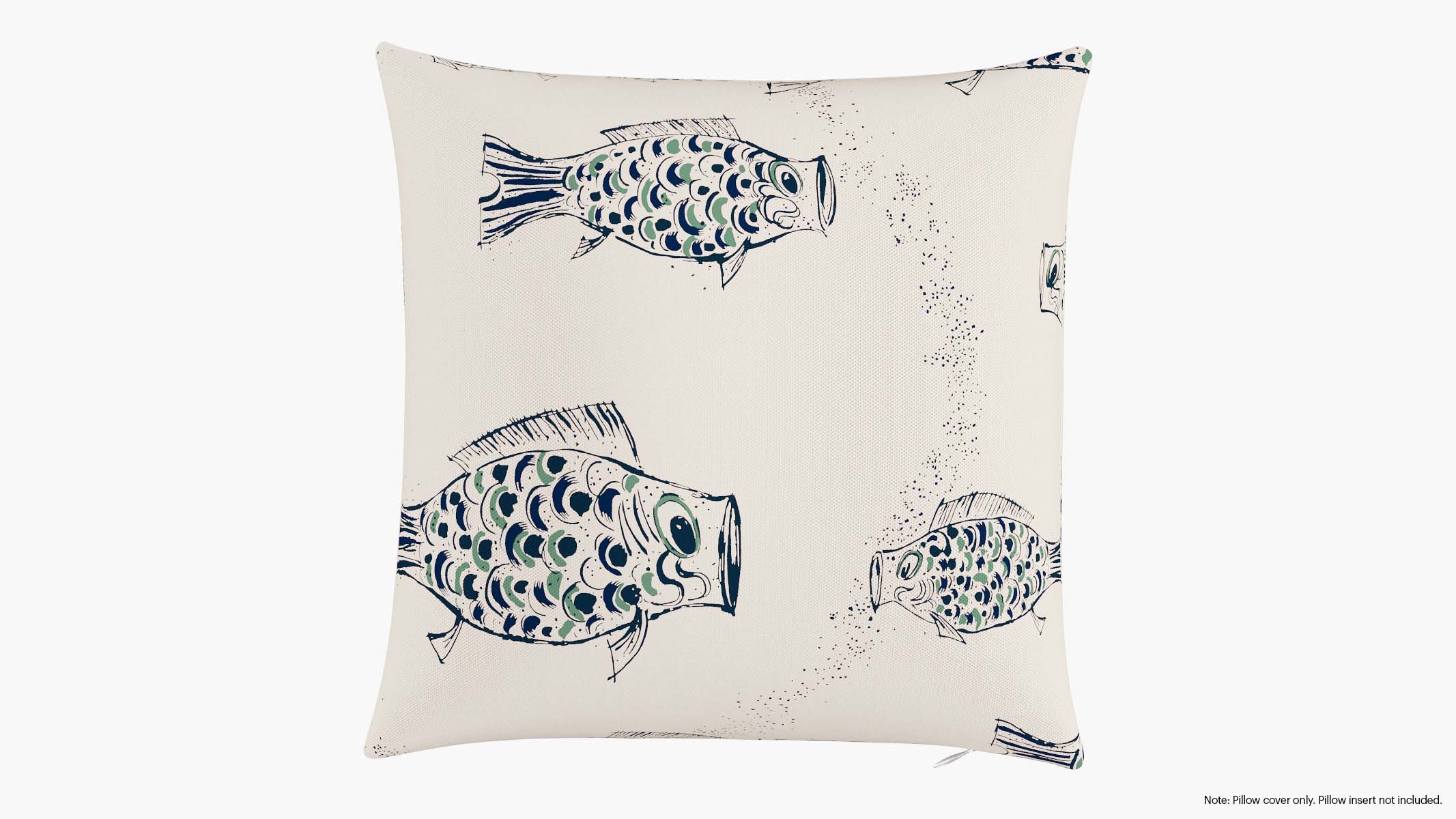 Throw Pillow Cover 18", Canvas Sakana, 18" x 18" - Image 0