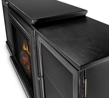 Frederick Electric Fireplace Media Cabinet, Black - Image 3