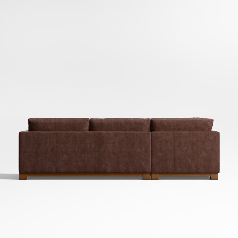 Gather Wood Base 3-Piece L-Shaped Leather Sectional Sofa - Image 3