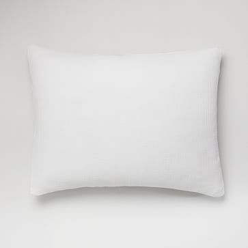 Dreamy Gauze Cotton Duvet, Standard Sham, White - Image 0
