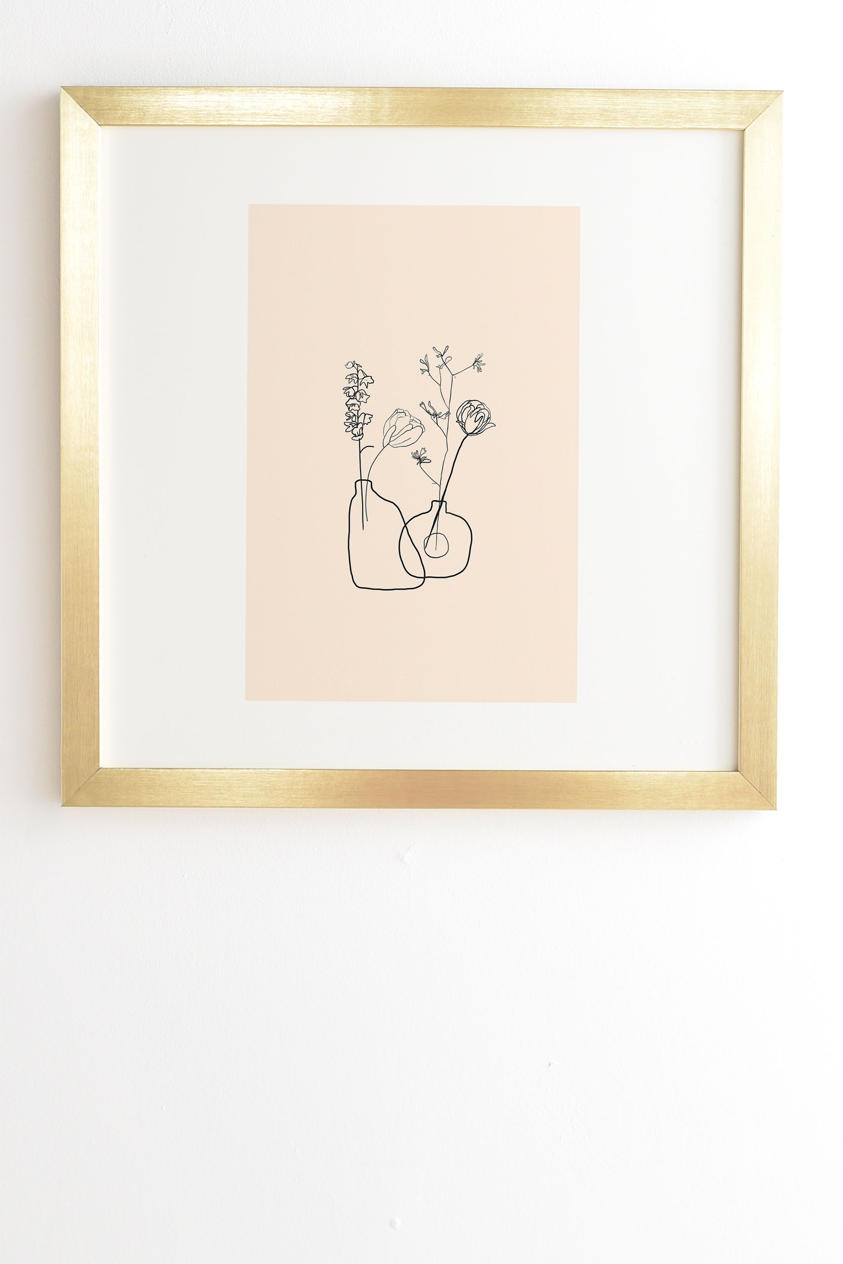 Vases by Jae Polgar - Framed Wall Art Basic Gold 12" x 12" - Image 1