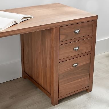 Customize-It Simple Storage Pedestal Desk, Simply White - Image 1