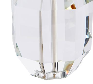 Dempsy Crystal Table Lamp, Polished Nickel, Square - Image 3