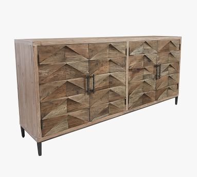 Leyton 76" Carved Reclaimed Wood Buffet, Natural - Image 3