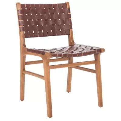 Iracema Woven Leather Dining Chair, Set of 2 - Image 1