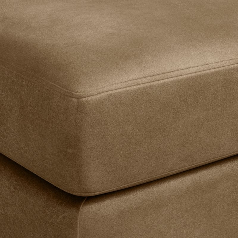 Barrett II 28" Leather Ottoman - Image 1