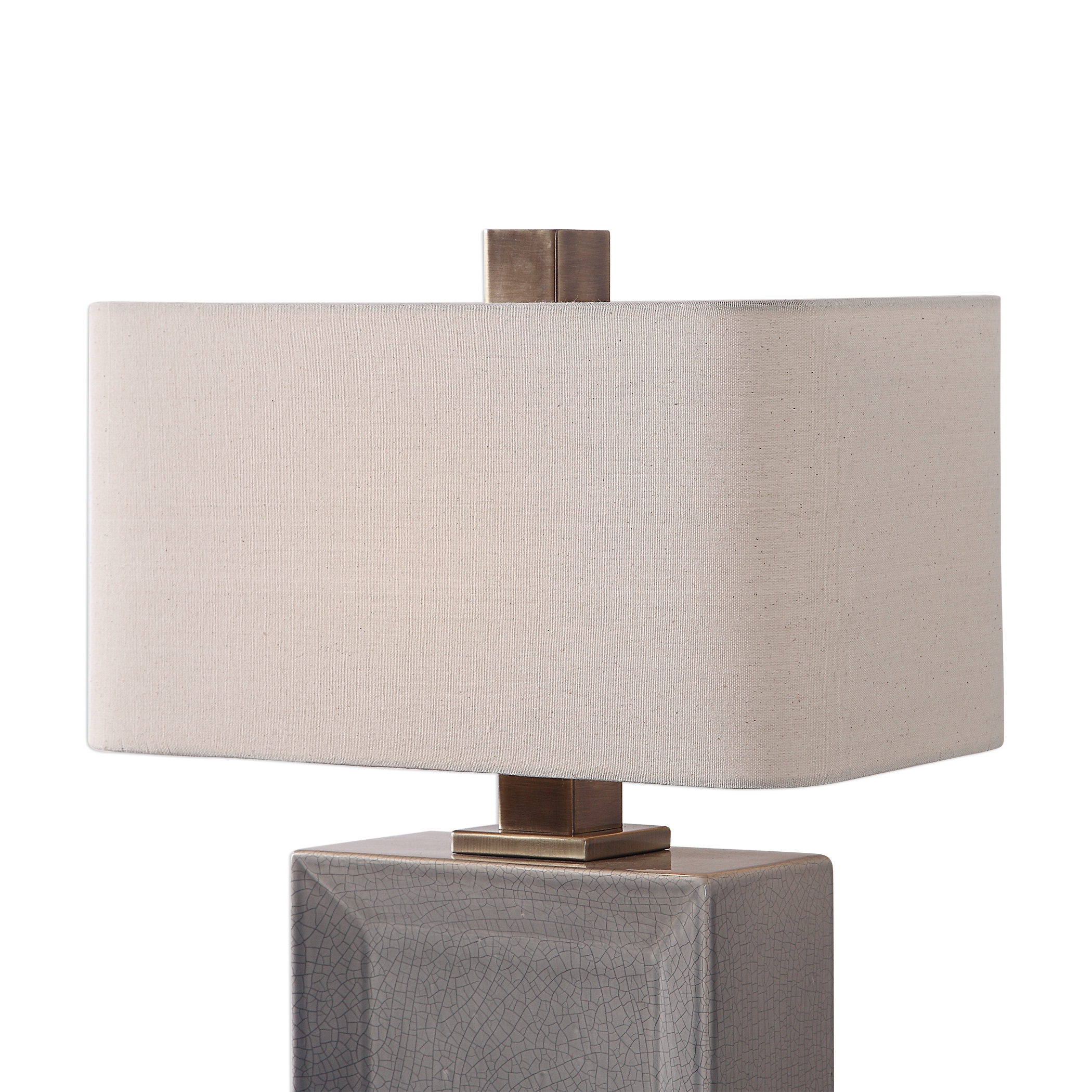 Abbot Crackled Gray Table Lamp - Image 2