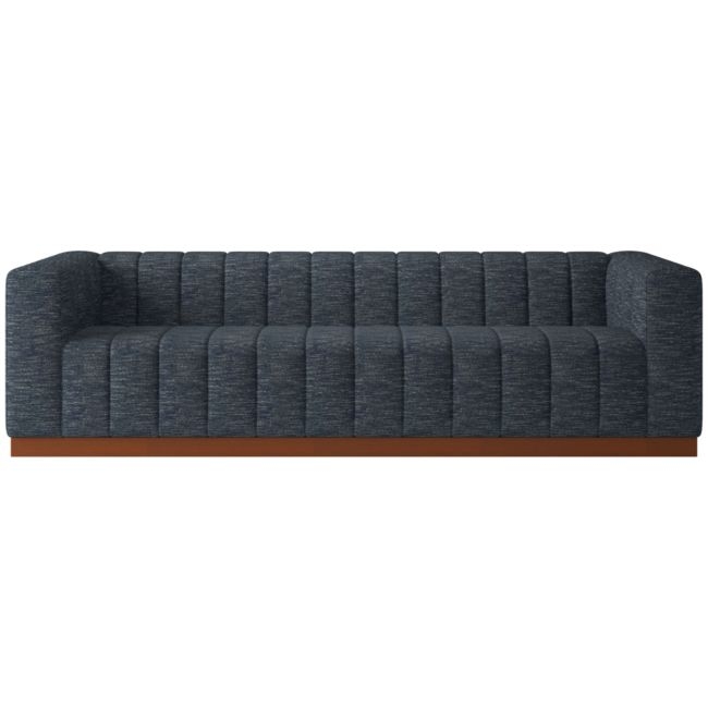 Forte 101" Curious Eclipse Sofa with Walnut Base - Image 0