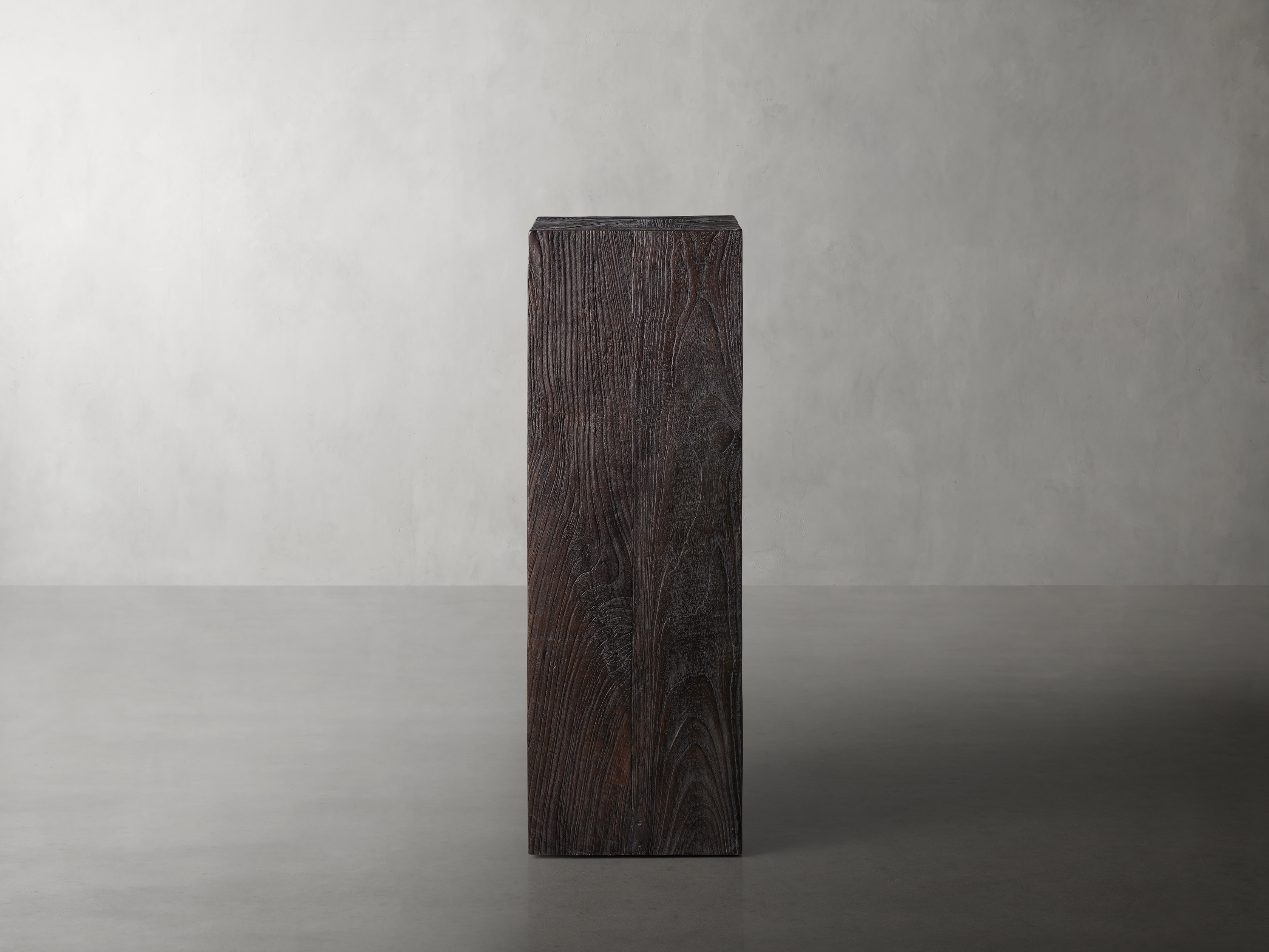 Ubud Pedestal in Wood Gray  Shou Sugi Ban/36" - Image 0