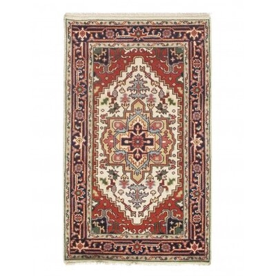 One-of-a-Kind Hand-Knotted Red 3' x 5' Area Rug - Image 0