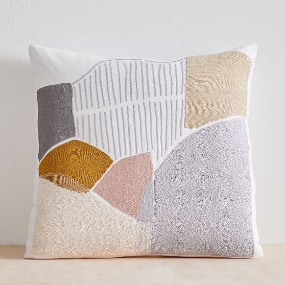 Textural Shapes Pillow Cover, Set of 2, Multi, 20"x20" - Image 0