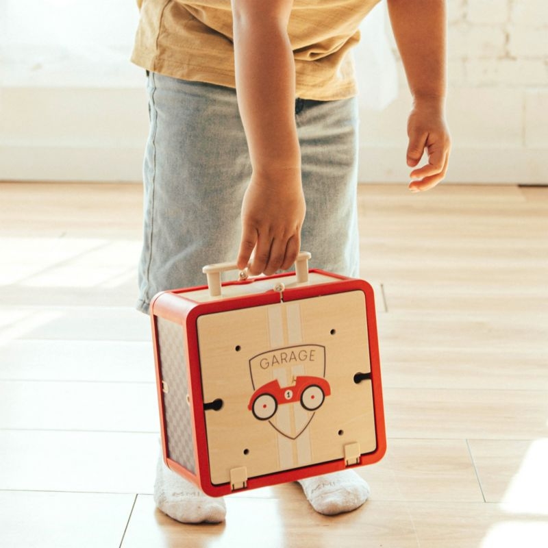 Wonder & Wise by Asweets Wooden Toddler Garage with Cars Toy - Image 4