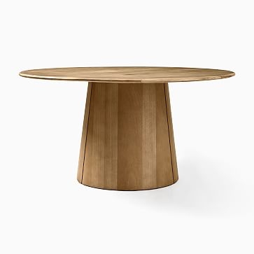 Anton Solid Wood 60" Round Table, Wood, Burnt Wax - Image 2