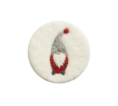 Gnome Boiled Wool Coasters, Set of 4 - Image 1