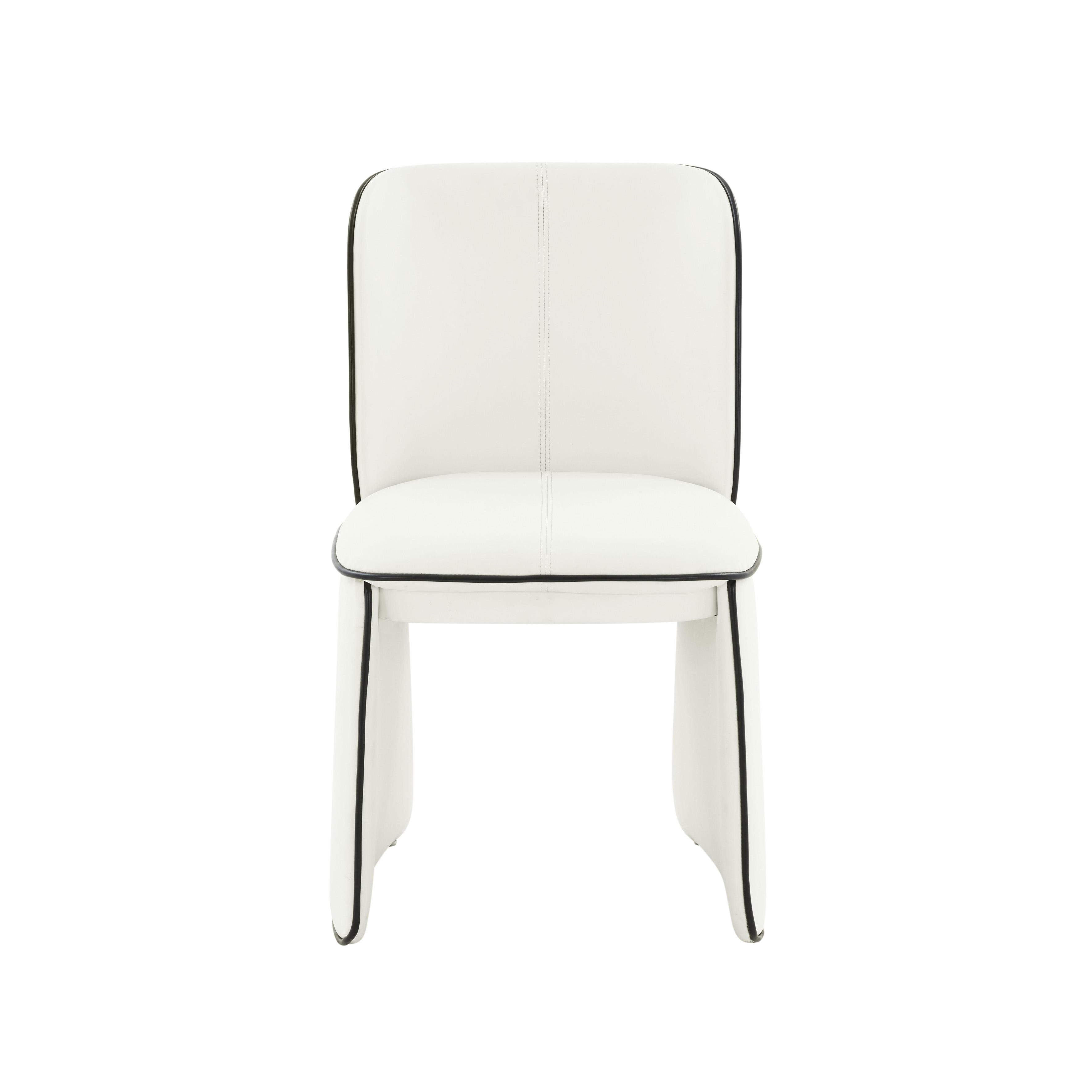 Kinsley Cream Vegan Leather Dining Chair - Image 1