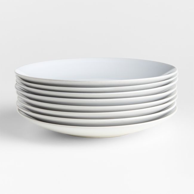 Craft White Stoneware Coupe Dinner Plates, Set of 8 - Image 0