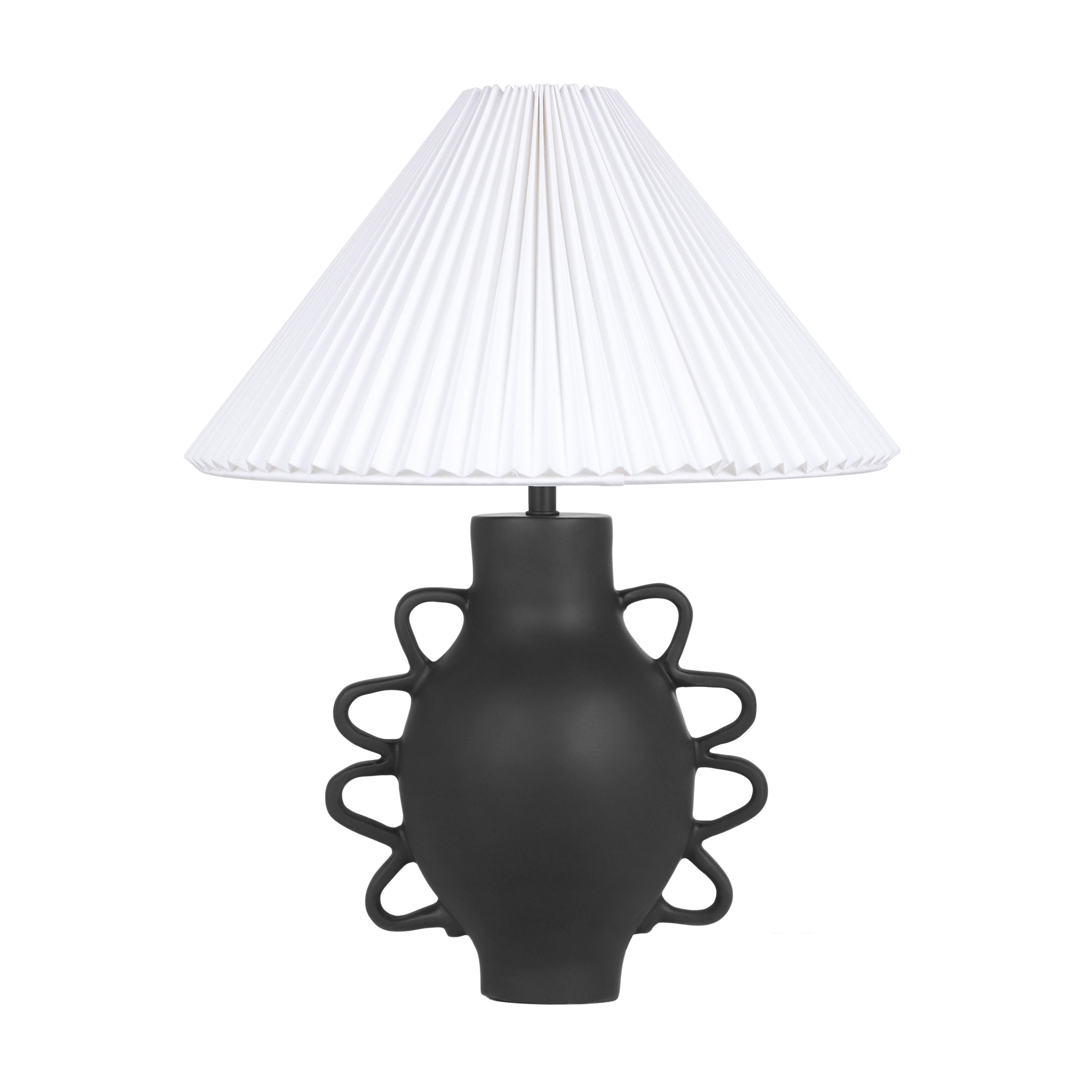 Hazza Black Pleated Table Lamp - Image 0