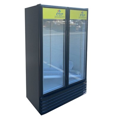 NSF 38" Wide 66" High Two Glass Swing Door Merchandiser Refrigerator - Image 0