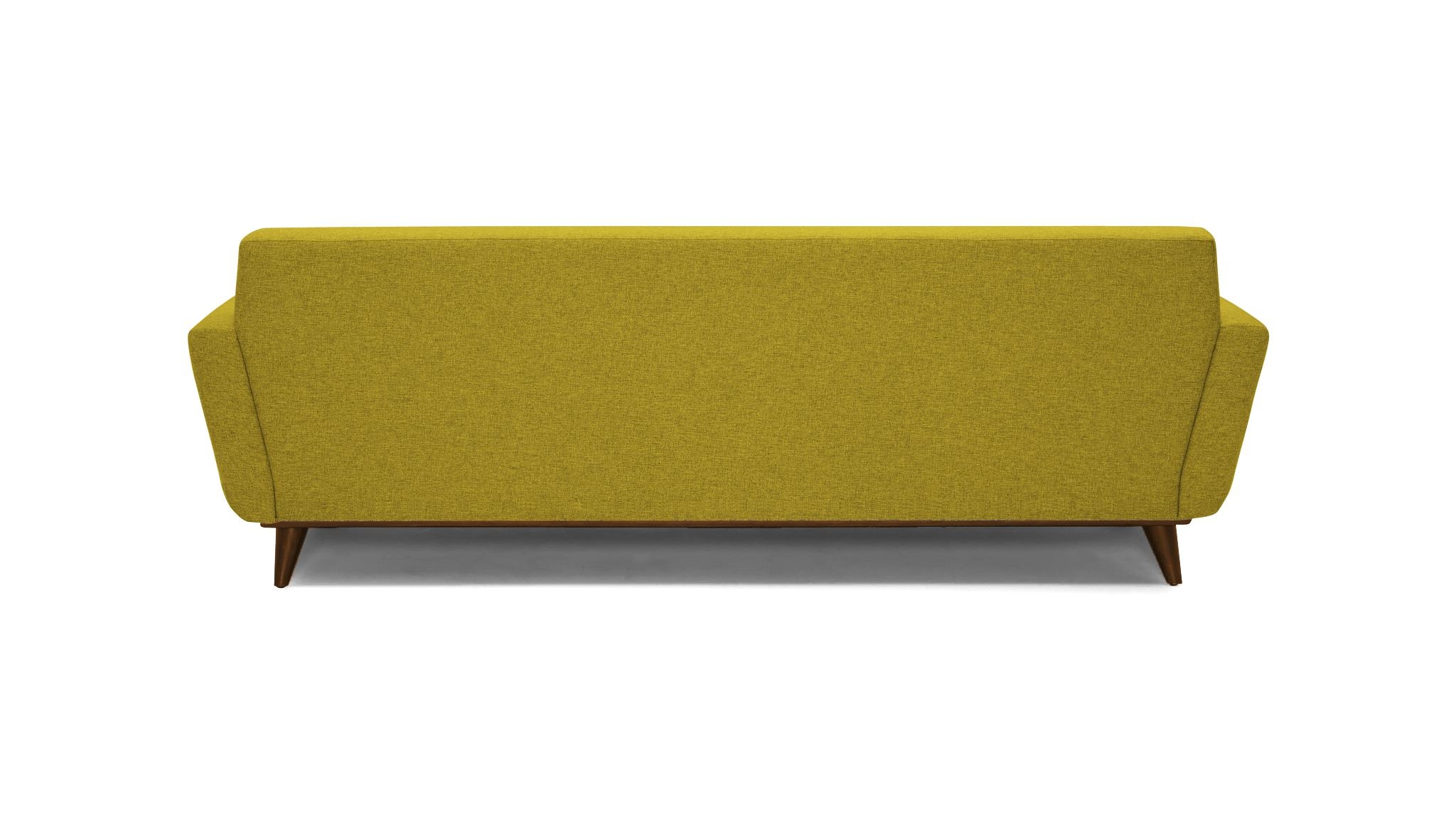 Yellow Hughes Mid Century Modern Grand Sofa - Bloke Goldenrod - Mocha - Image 4