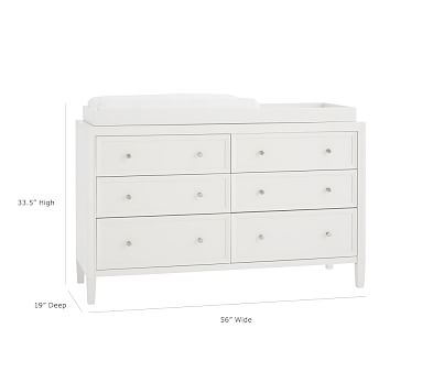 Parker Extra-Wide Dresser &amp; Topper, Simply White, In-Home Delivery - Image 1