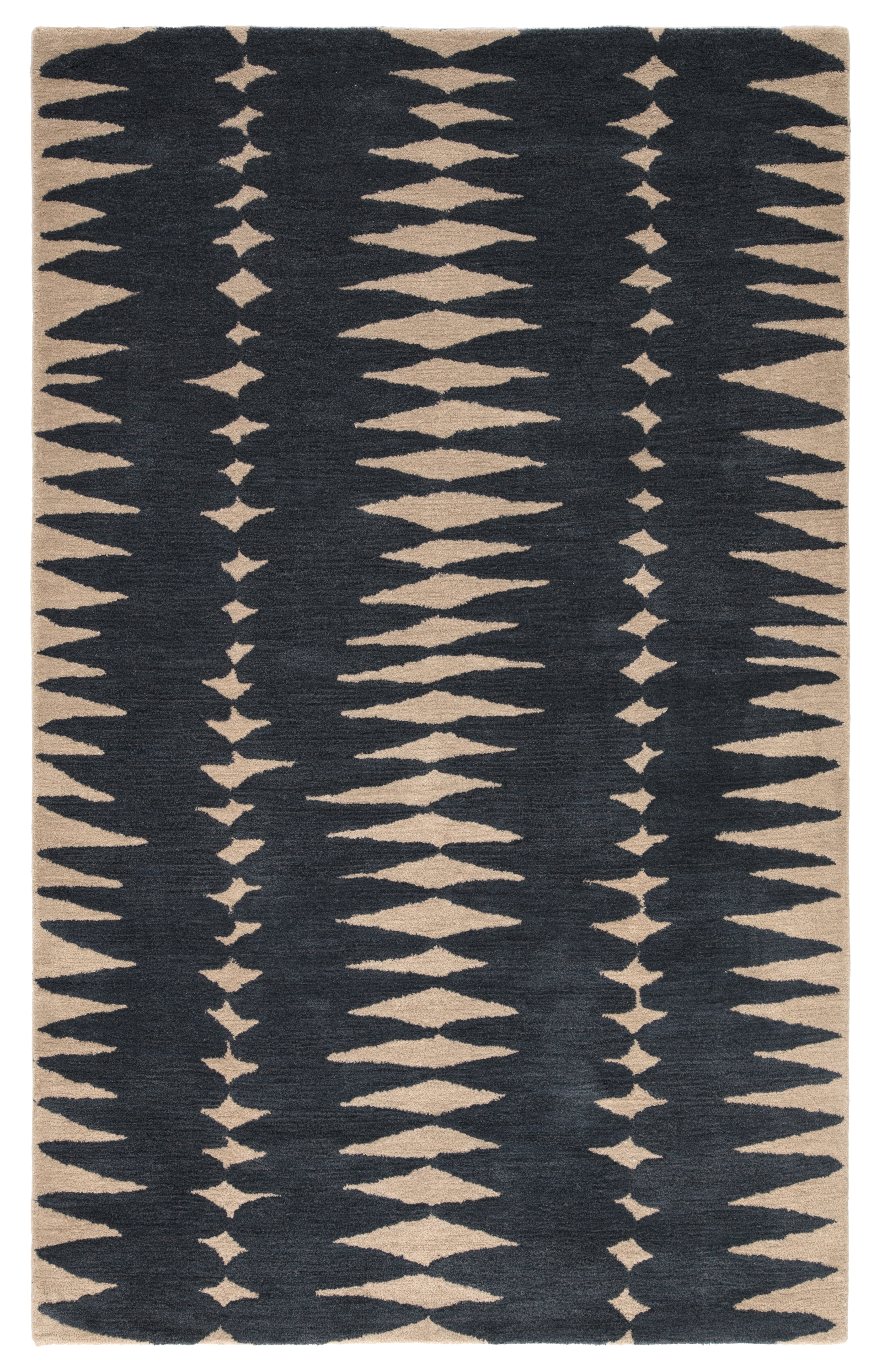 Luli Sanchez by Tear Drops Handmade Geometric Gray/ Beige Area Rug (2' X 3') - Image 0