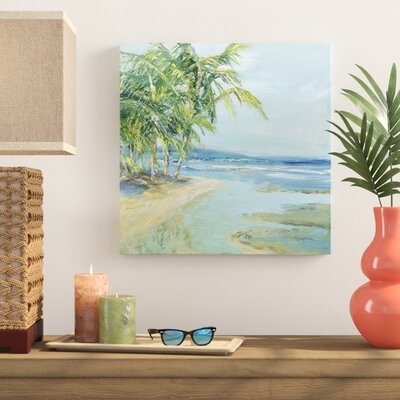 'Blue Coastal Lagoon' Painting on Canvas - Image 0