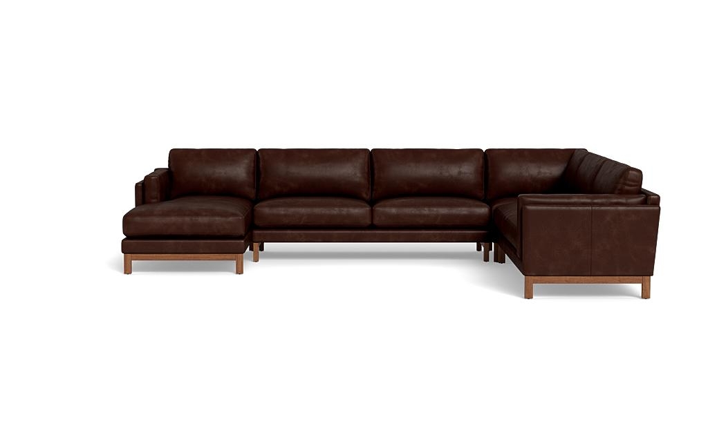 Gaby Leather Corner Sectional with Left Chaise - Image 0