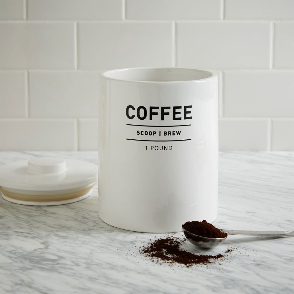 Utility Kitchen Collection, Coffee Canister, White - Image 0
