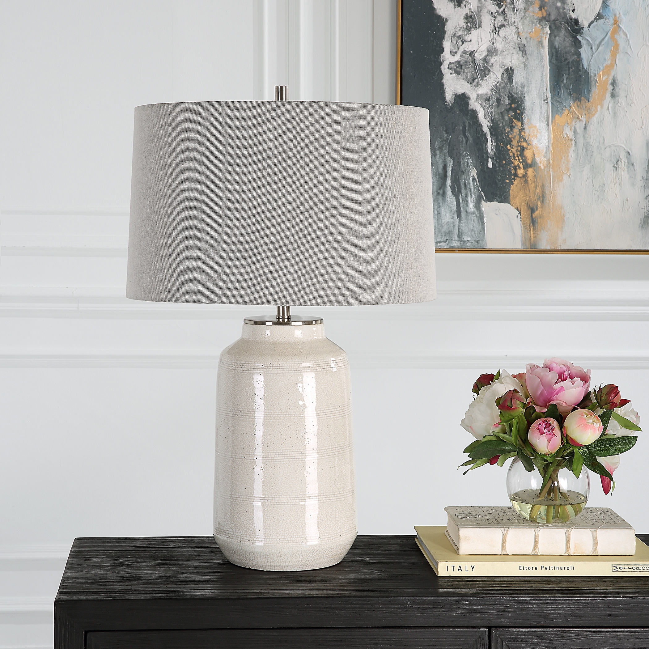 Odawa White Farmhouse Table Lamp - Image 2