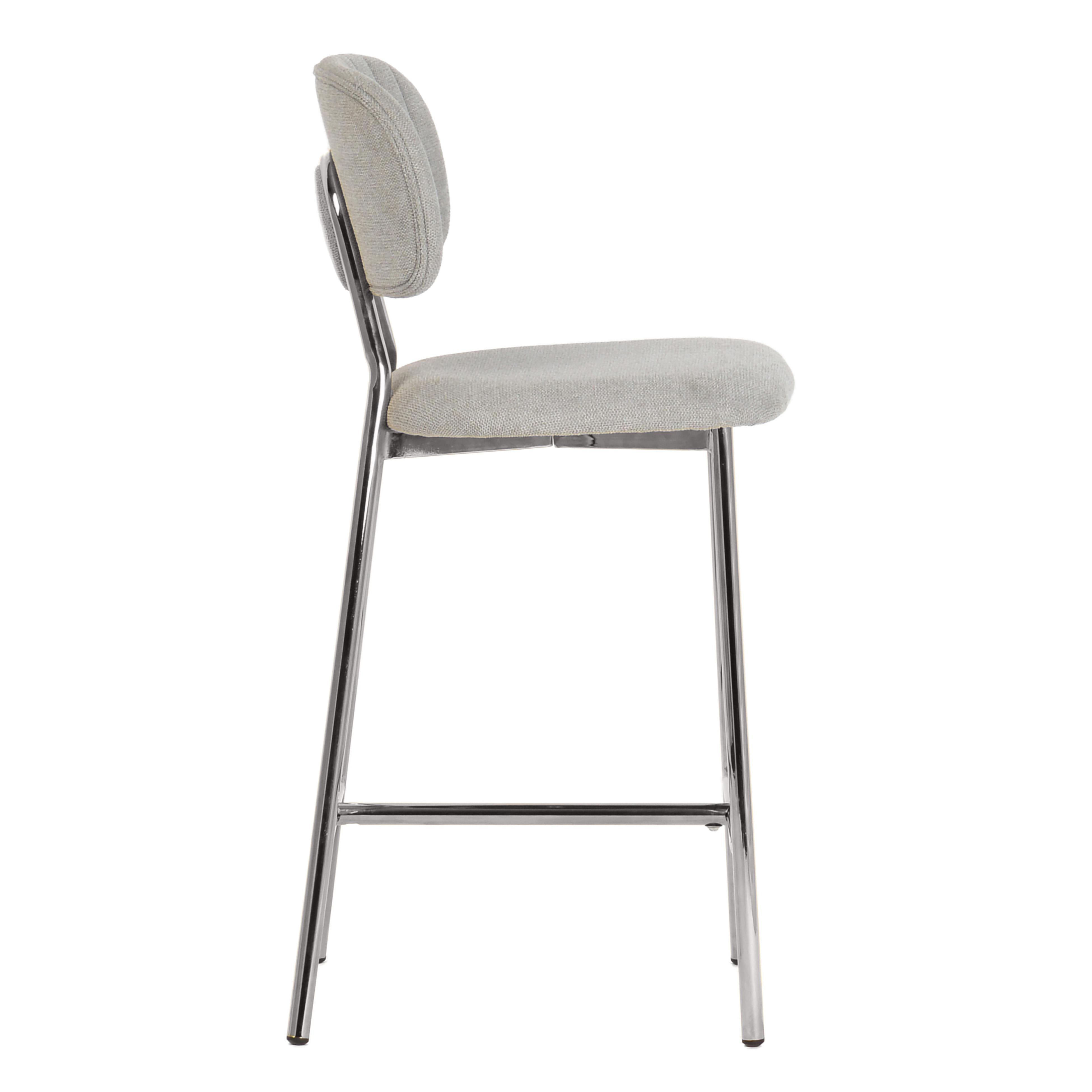 Ariana Grey Counter Stool - Silver Legs (Set of 2) - Image 3