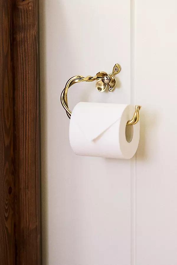 Elwood Mixed Metal Floral Toilet Paper Holder - Image 0