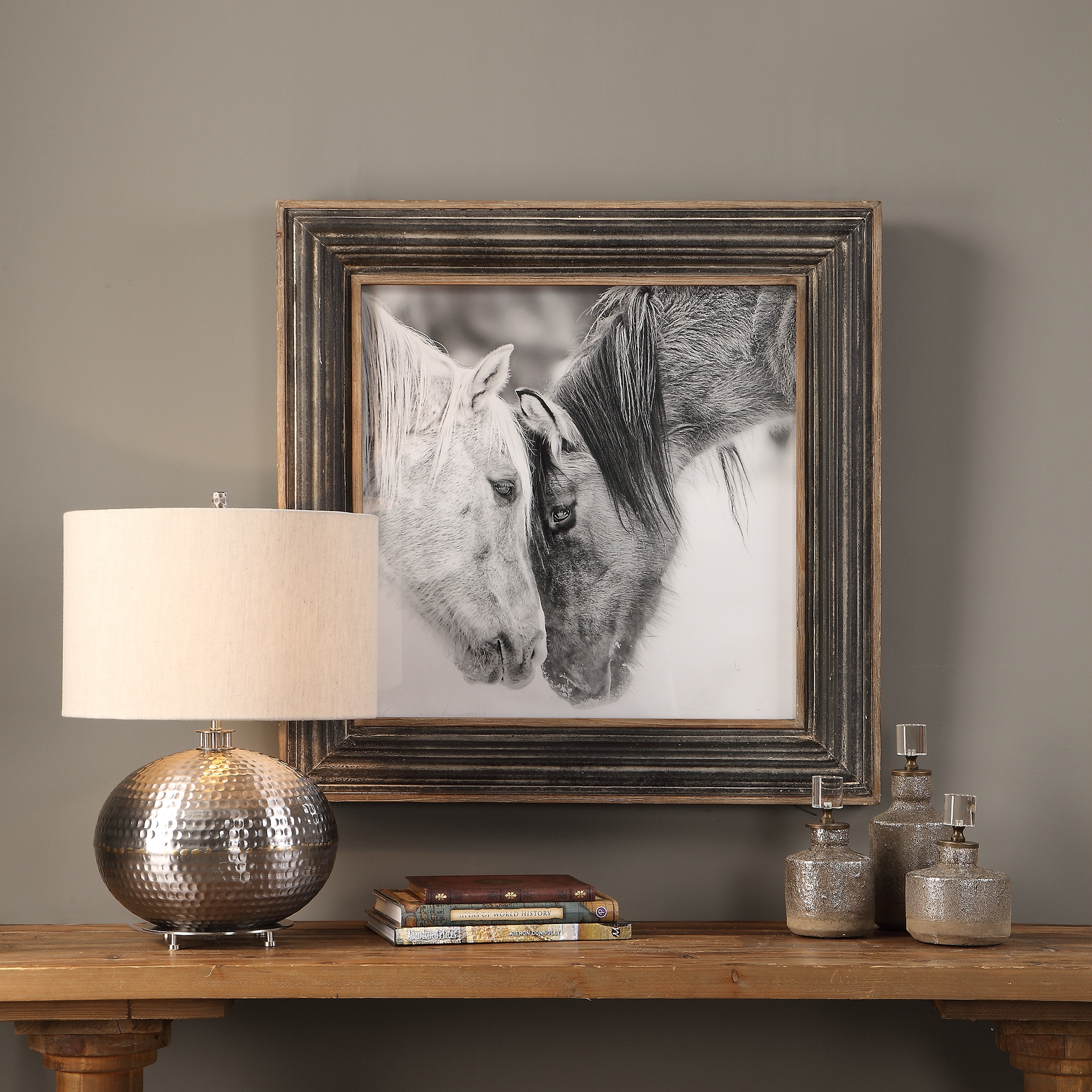 Custom Black And White Horses Print - Image 3