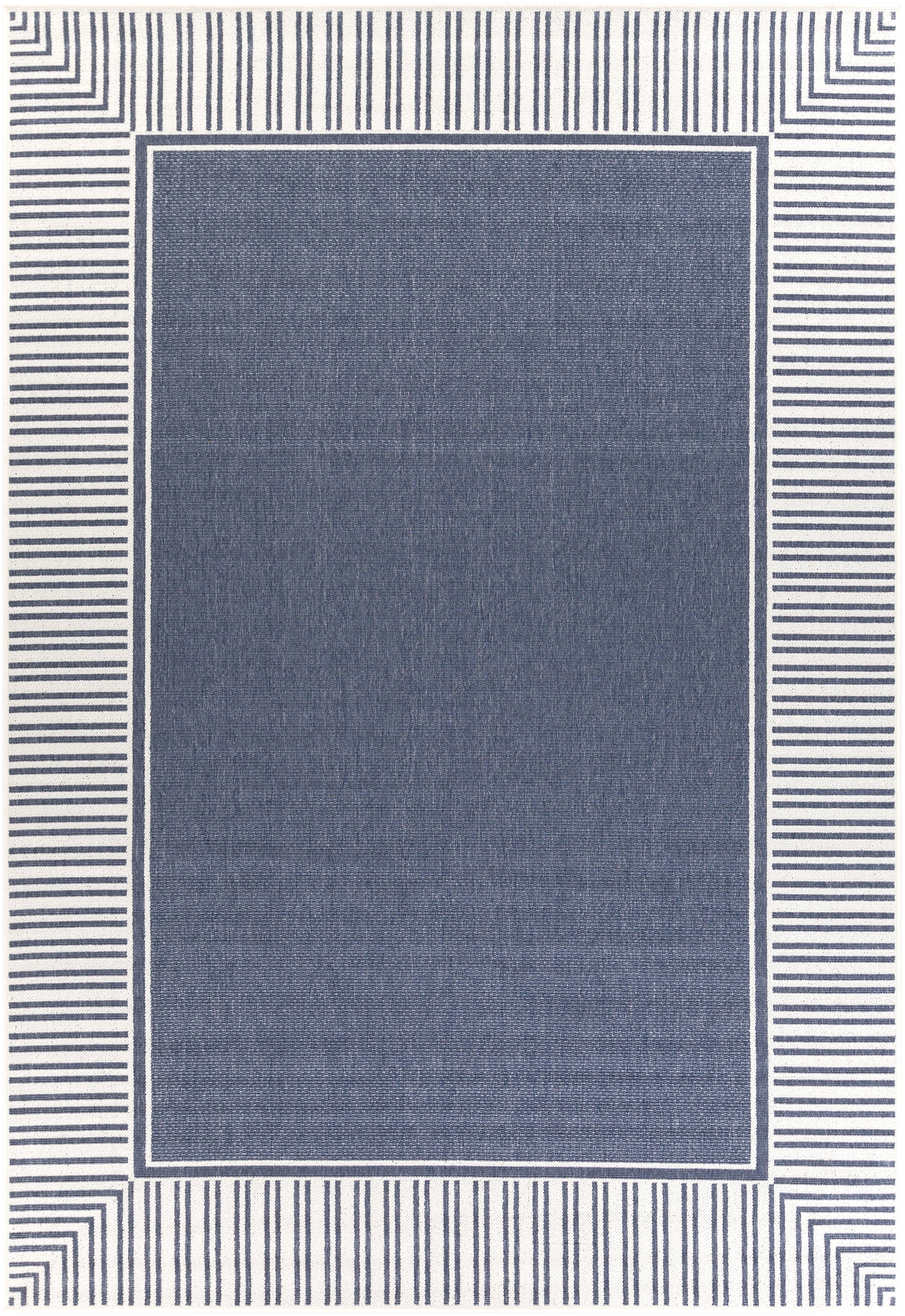 Alfresco Blue Outdoor 8'10" x 12'10" Machine Woven Rug - Image 0