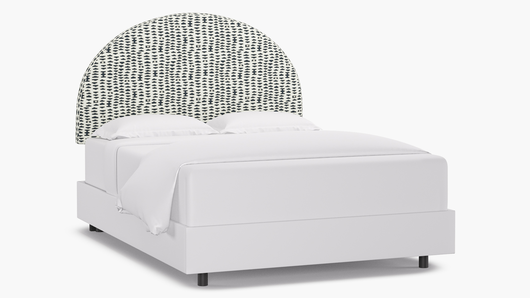 Arched Back Headboard, Ivory Odalisque, Queen - Image 0