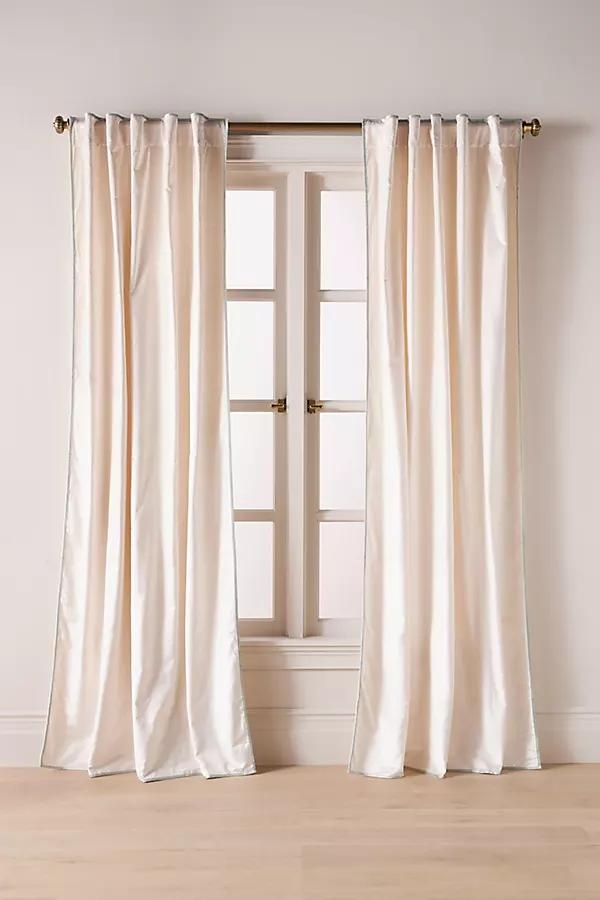 Adelina Piped Velvet Woven Curtain - Image 0