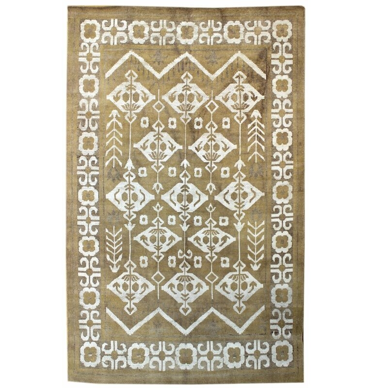Landry & Arcari Rugs and Carpeting Keshan One-of-a-Kind 9'11"" x 14' Area Rug in Brown/Beige/Silver - Image 0