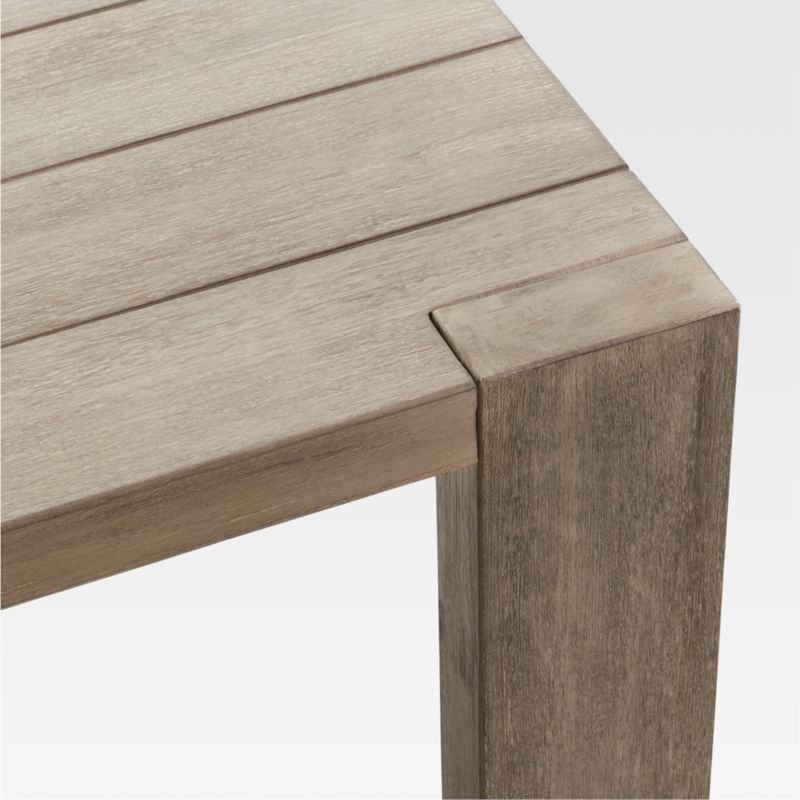 Ashore 82" Grey Mahogany Wood Outdoor Dining Table - Image 2