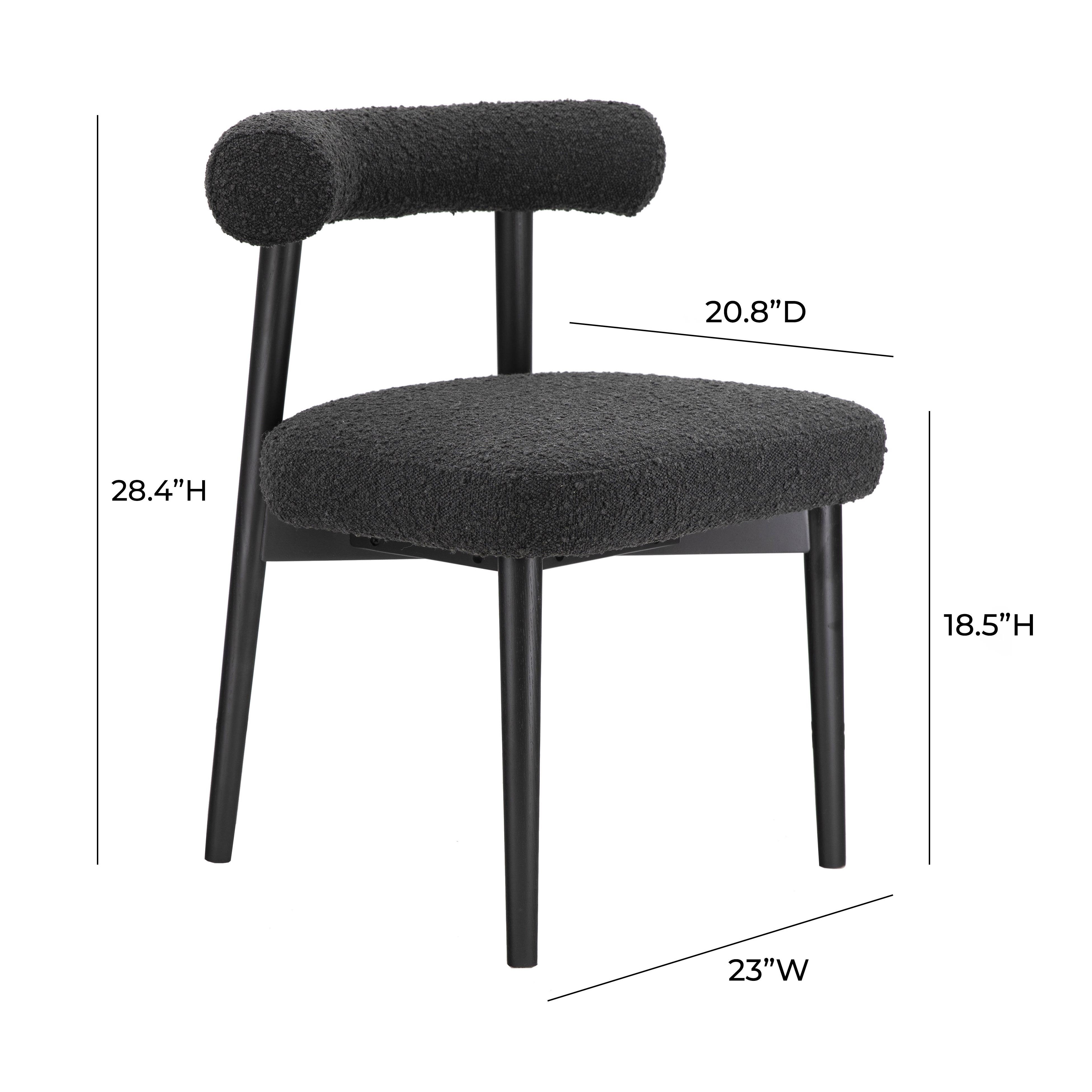 Spara Black Boucle Side Chair - Image 4