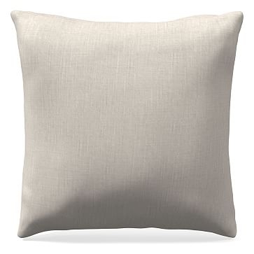 24"x 24" Pillow, N/A, Performance Yarn Dyed Linen Weave, Alabaster, N/A - Image 0